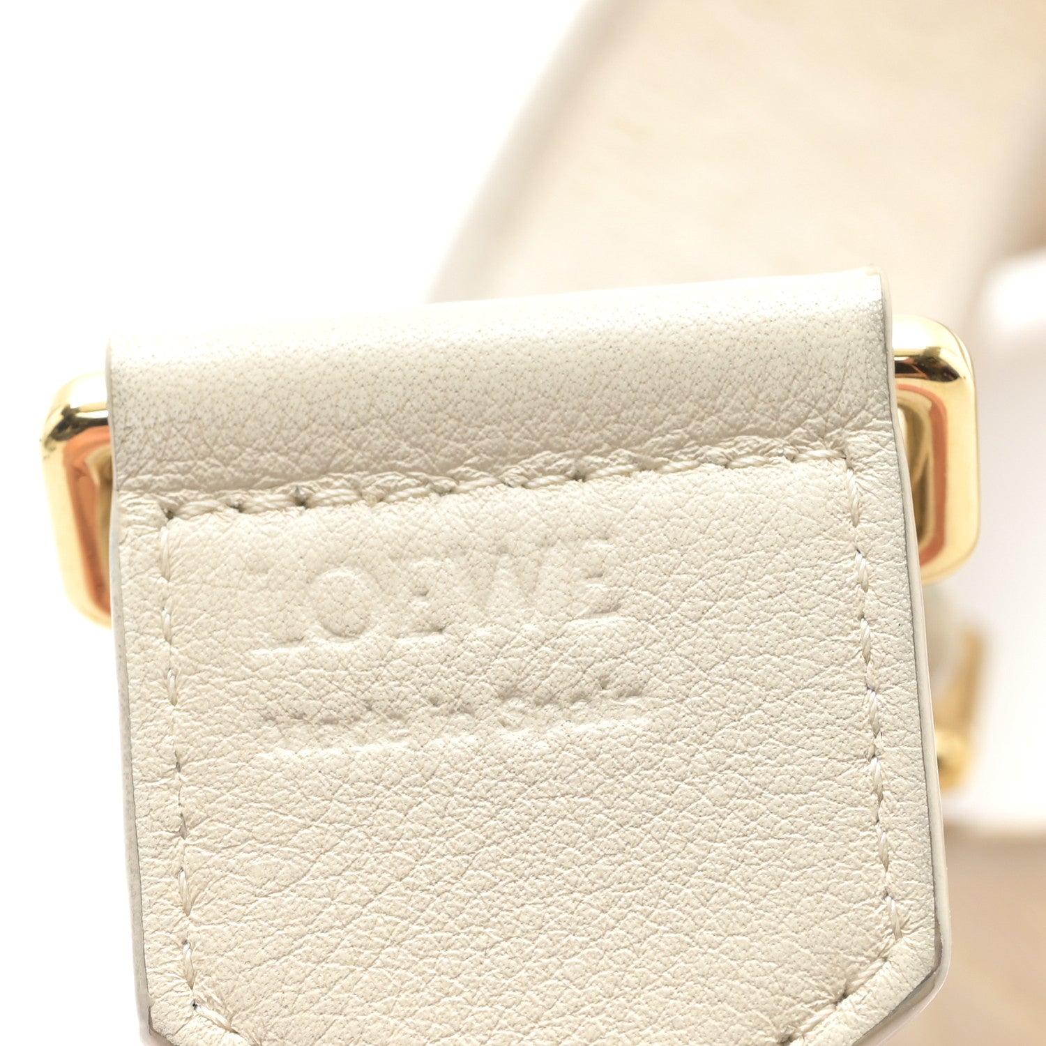 Loewe Calfskin Jacquard Webbing Anagram Strap Ecru 3 of 4