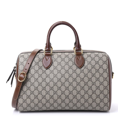 Gucci GG Supreme Monogram Medium Boston Beige Cuir 1 of 10