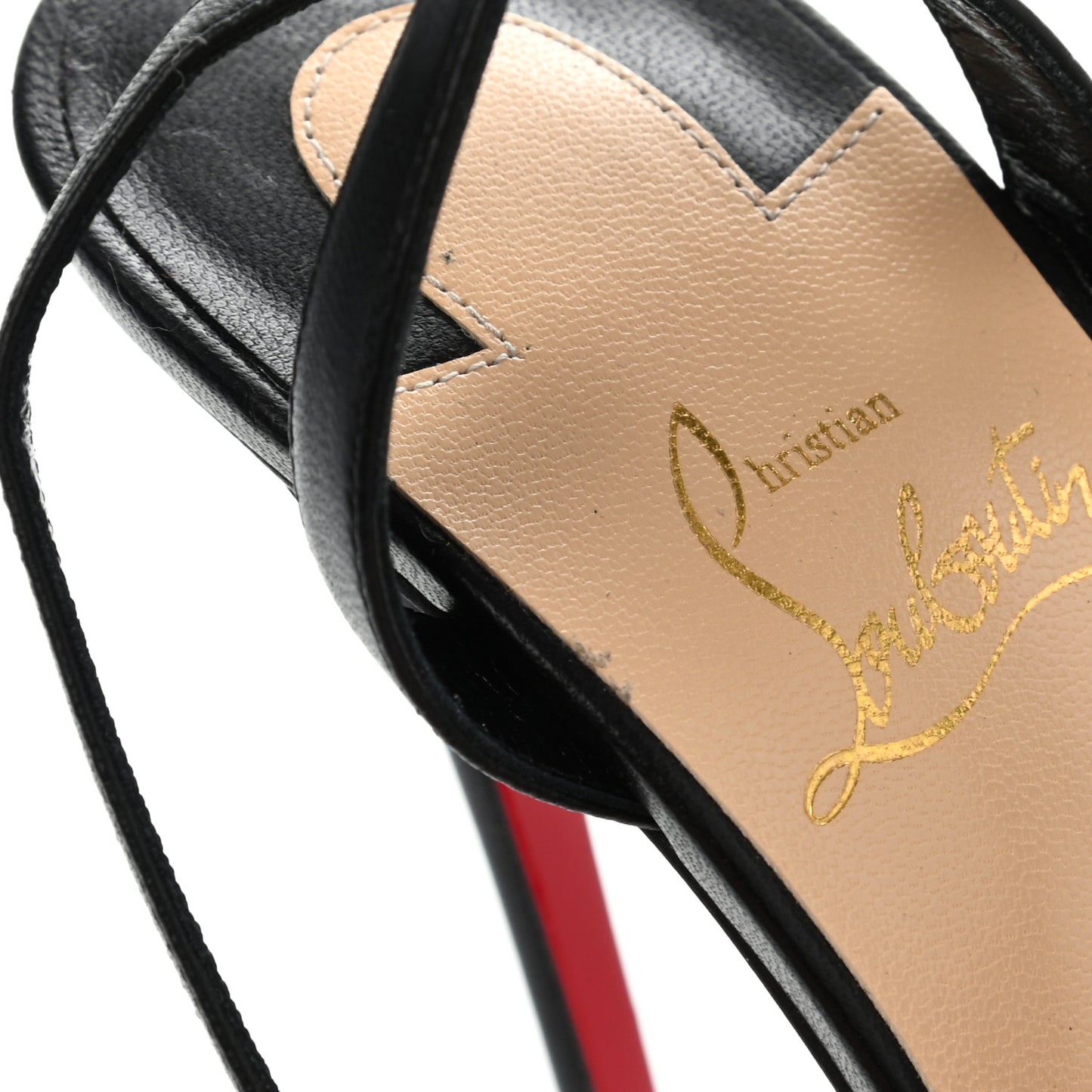 Nappa Loubi Queen 100 Sandals 38 Black