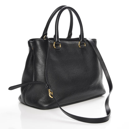 Prada Vitello Daino Tote Nero Black 4 of 7