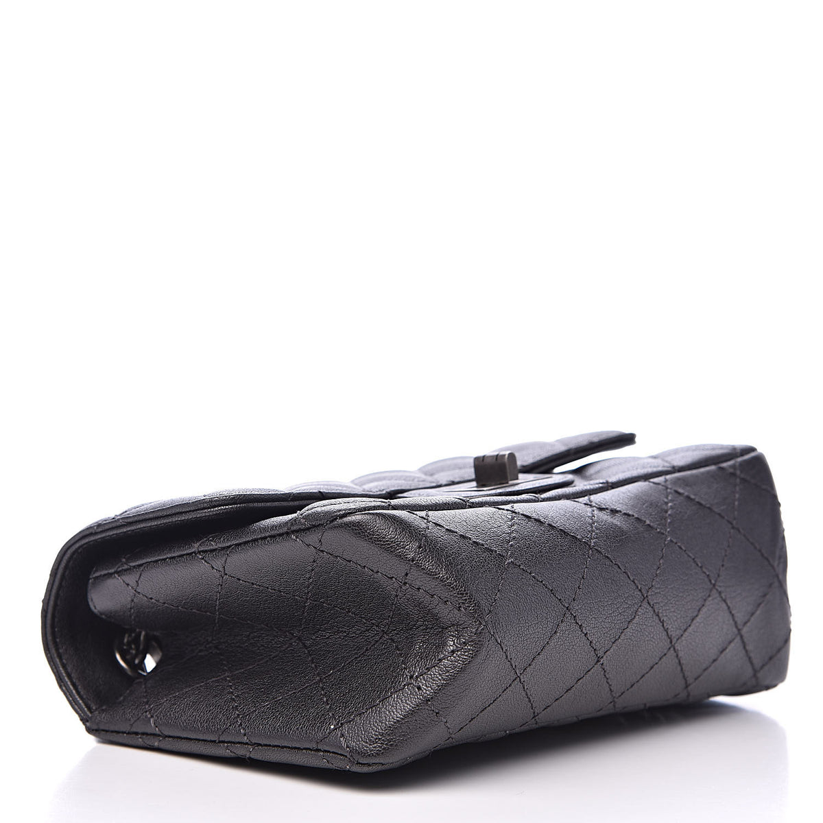 Sheepskin Quilted 2.55 Reissue Mini Flap Dark Grey