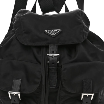 Prada Tessuto Nylon Saffiano Medium Backpack Black 7 of 10