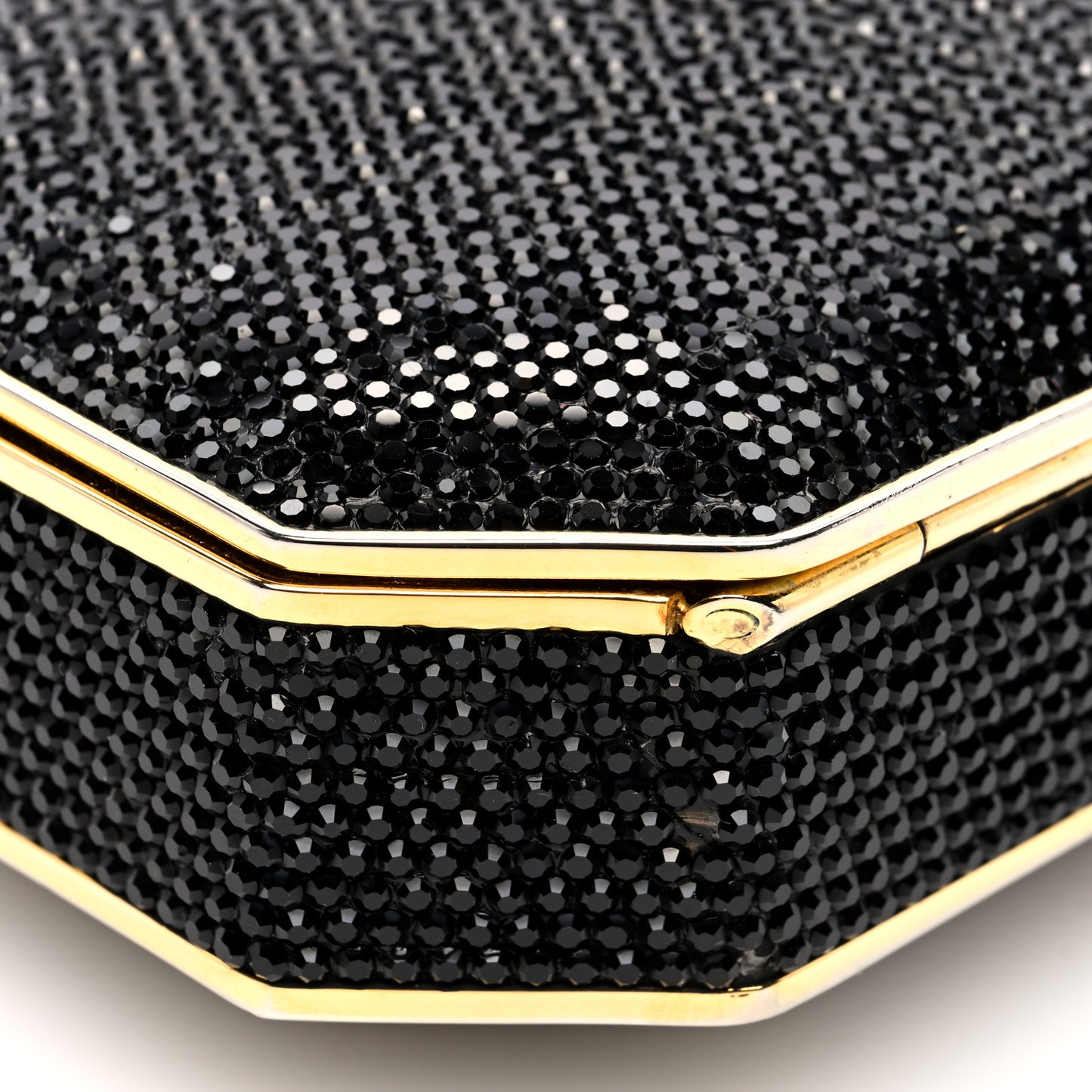 Swarovski Crystal Minaudiere Clutch Black