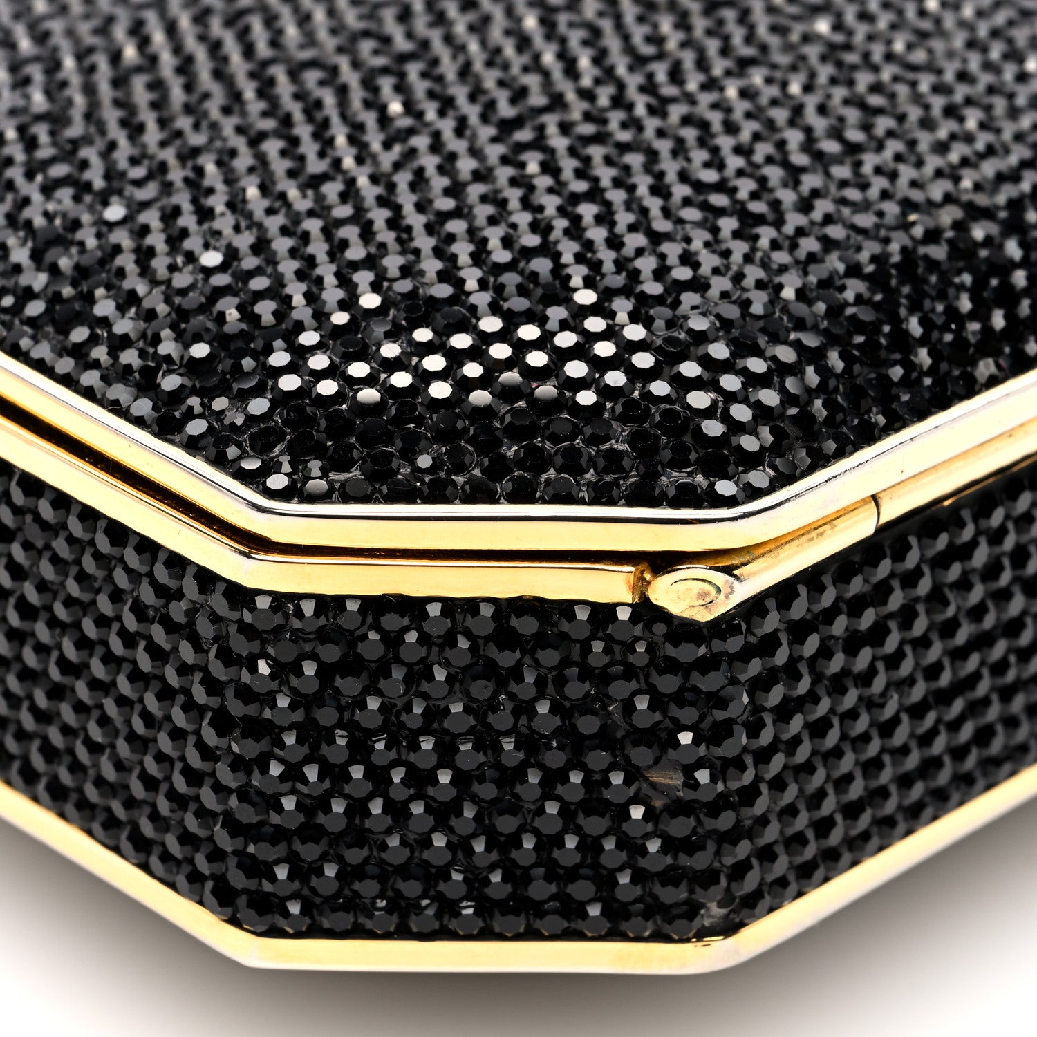 Judith Leiber Swarovski Crystal Minaudiere Clutch Black 9 of 10