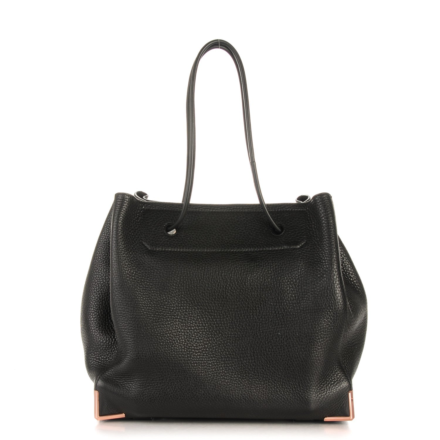 Alexander Wang Pebbled Calfskin Large Prisma Skeletal Tote Black Rose Gold Hardware 1 of 6