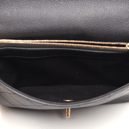 Chanel Caviar Diamond Stitched Small Top Handle Flap Black 5 of 12