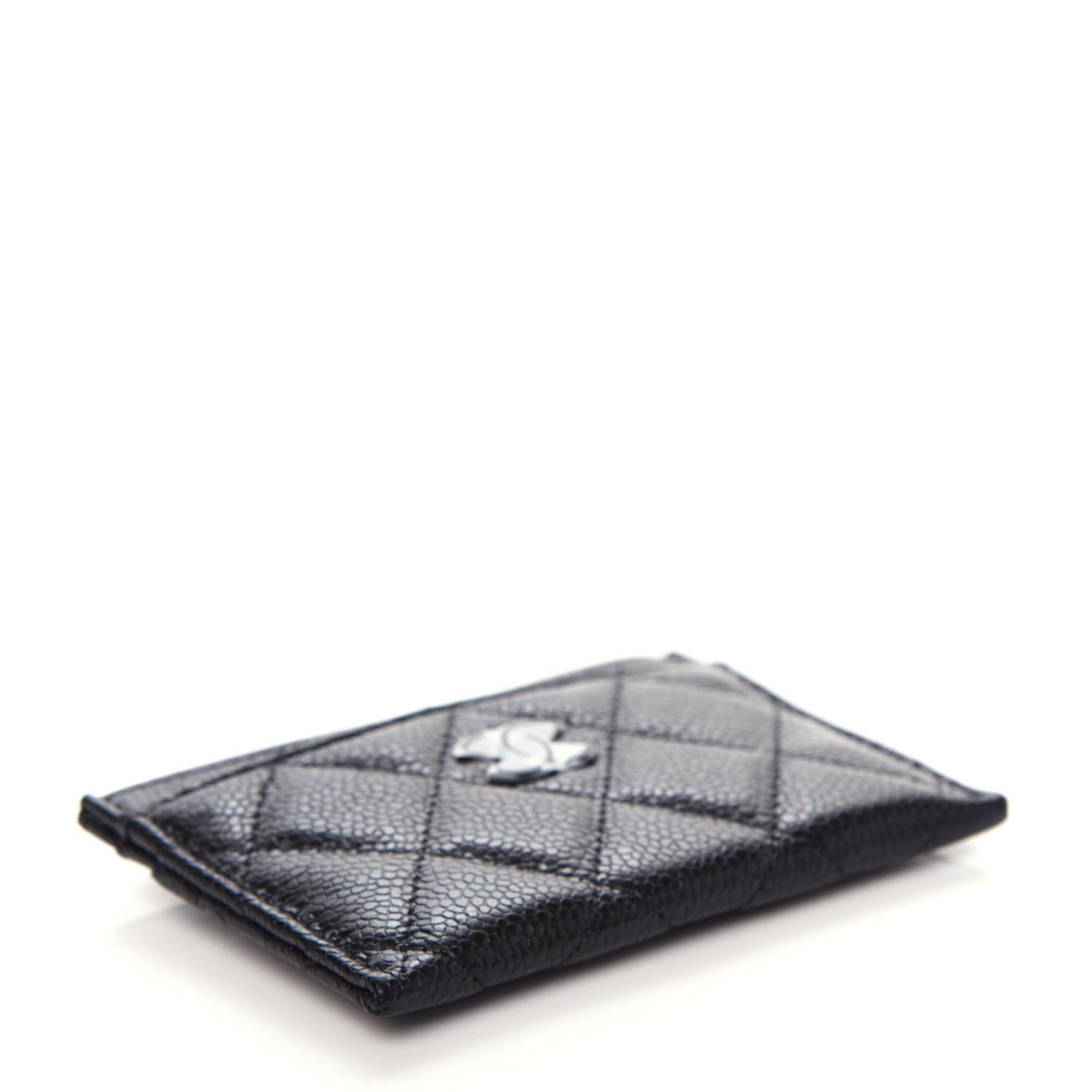 Caviar Quilted Incognito Card Holder Black