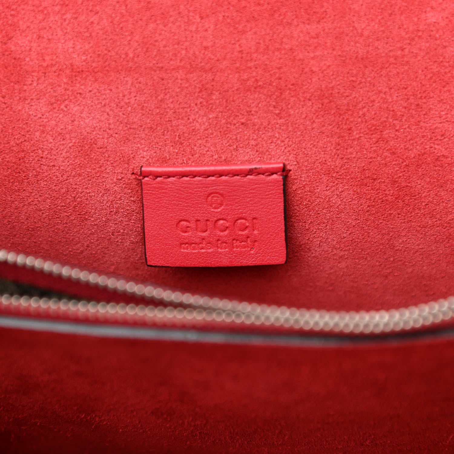 Gucci GG Supreme Monogram Suede Small Dionysus Shoulder Bag Beige Ebony Vulcanic Red 6 of 13
