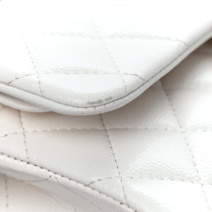 Chanel Caviar Quilted Small Double Flap White 10 of 10