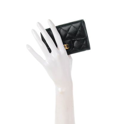 Chanel Caviar Quilted Coin Purse Wallet Black 2 of 8
