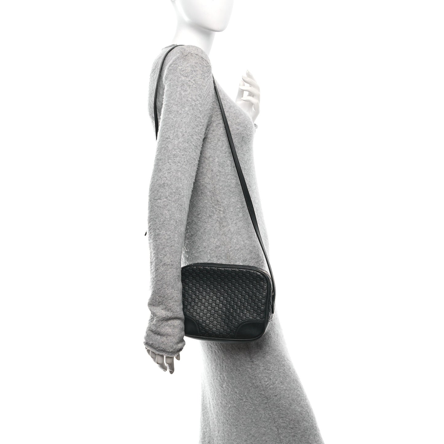 Microguccissima Mini Bree Messenger Bag Black