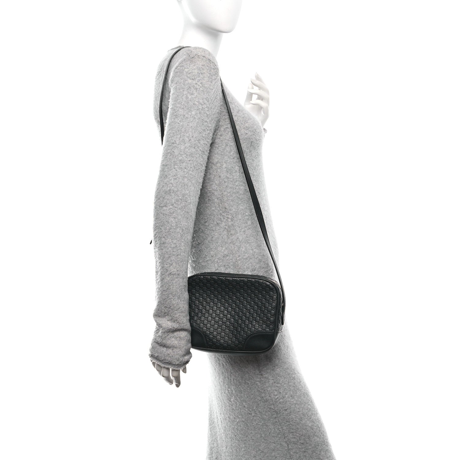 Gucci Microguccissima Mini Bree Messenger Bag Black 2 of 10
