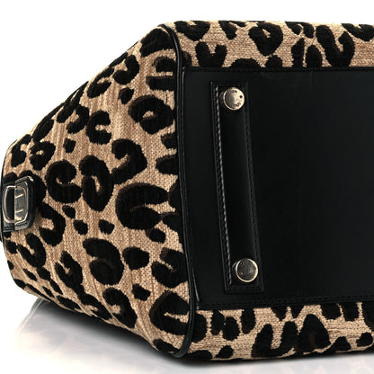 Louis Vuitton Jacquard Velvet Leopard Print Stephen Sprouse North South Bag Black 7 of 8