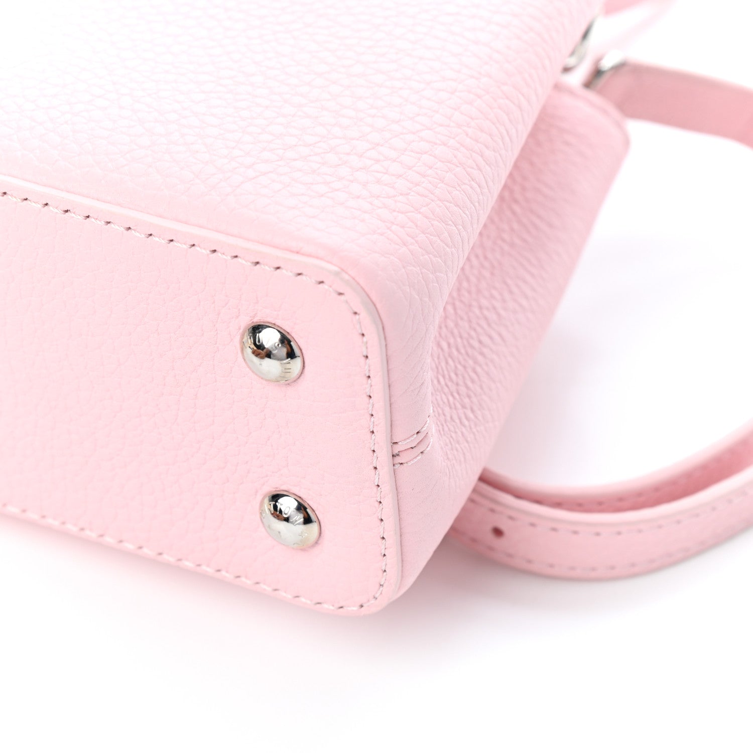 Louis Vuitton Taurillon Flowers Capucines Mini Pink 9 of 9