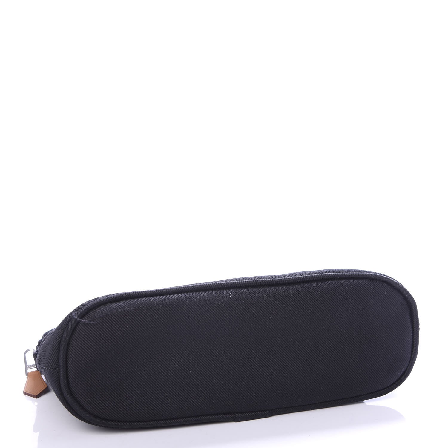 Hermes Cotton Canvas Embroidered Bolide Travel Cosmetic Pouch Black 4 of 7
