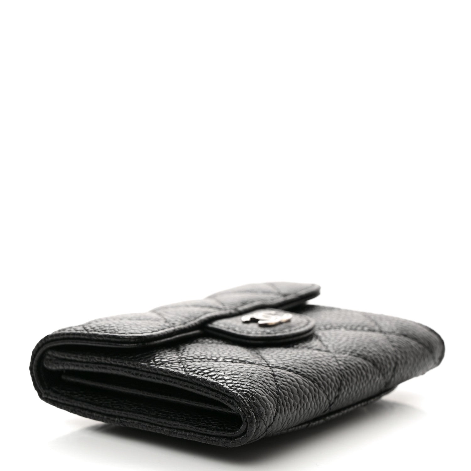 Chanel Caviar Quilted Flap Card Holder Wallet Black 4 of 9