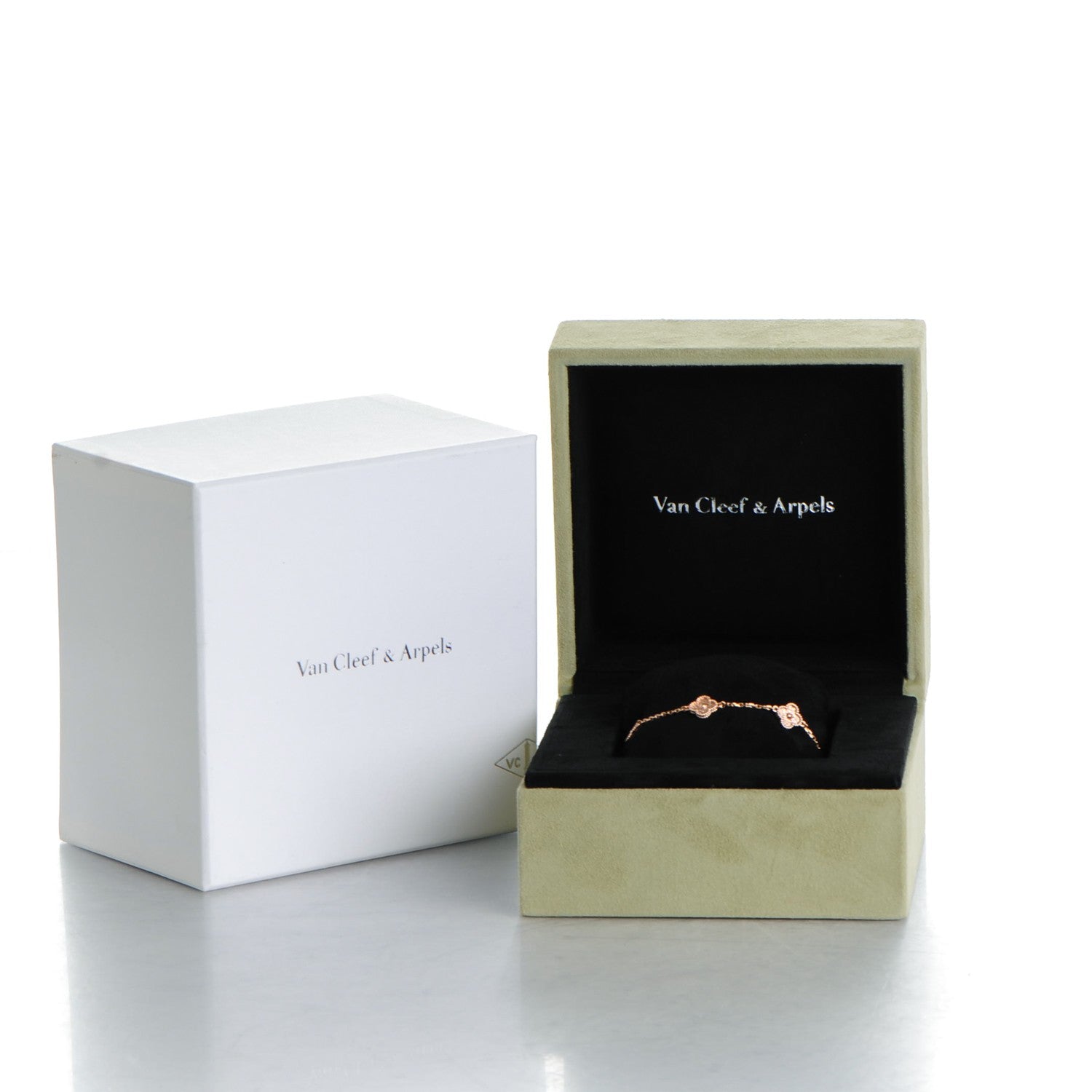 Van Cleef & Arpels 18K Rose Gold 6 Motifs Sweet Alhambra Bracelet 6 of 6