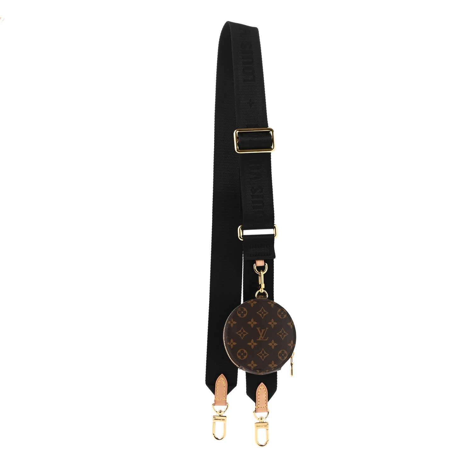 Louis Vuitton Nylon Monogram Strap with Coin Purse Black 1 of 5