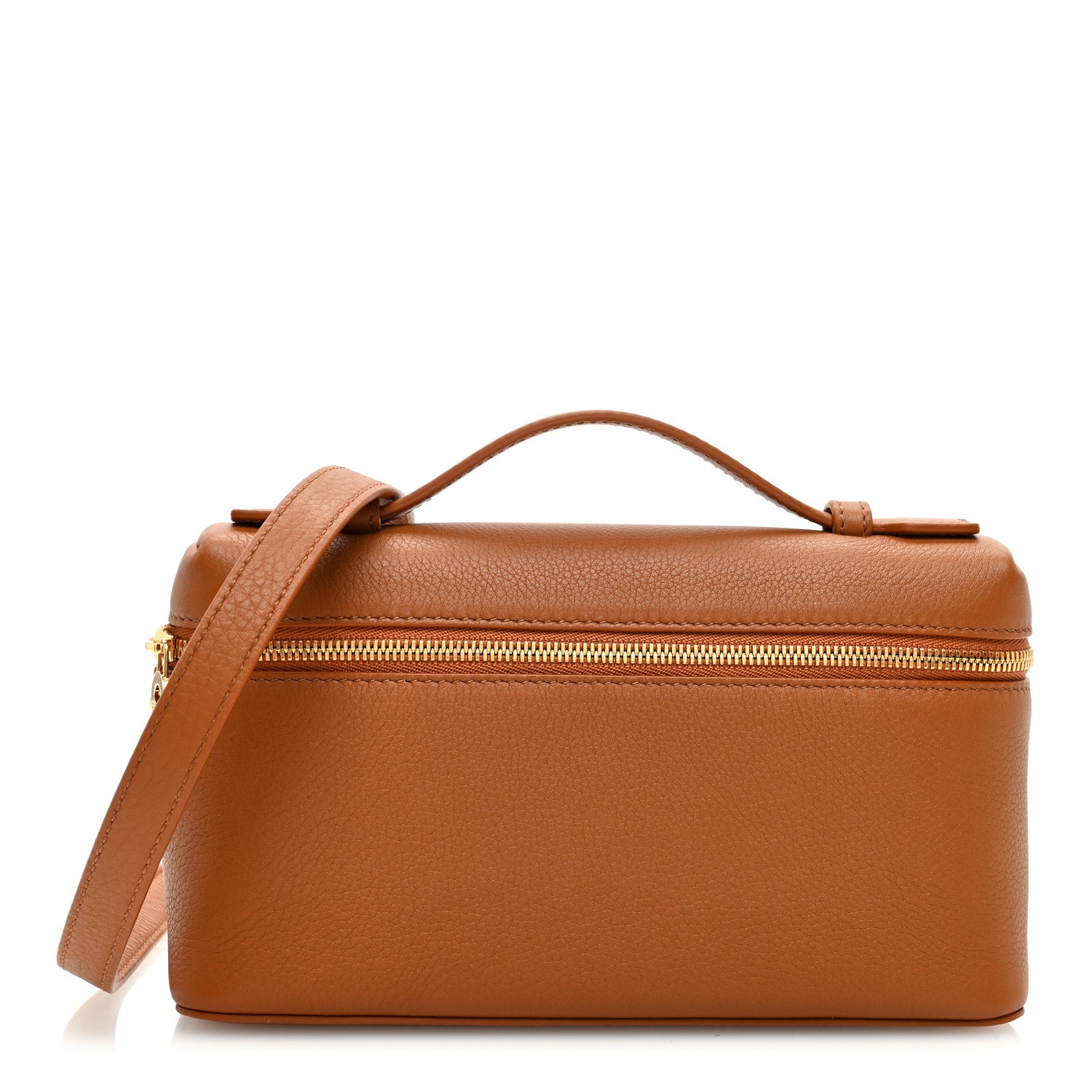 Loro Piana Grained Calfskin L19 Extra Pocket Pouch Warm Tan