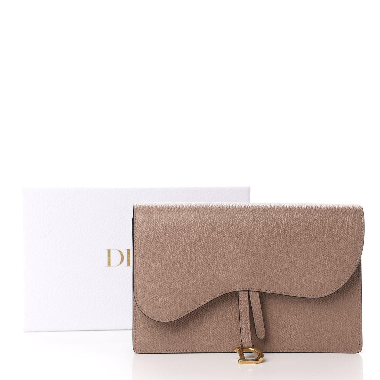 Grained Calfskin Saddle Chain Pouch Fard