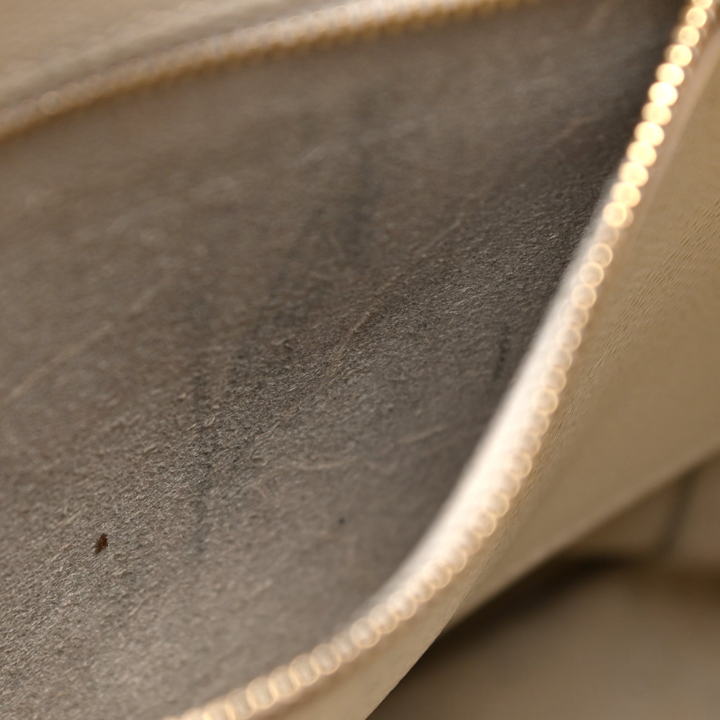 Grained Calfskin Small Vertical Cabas Cream