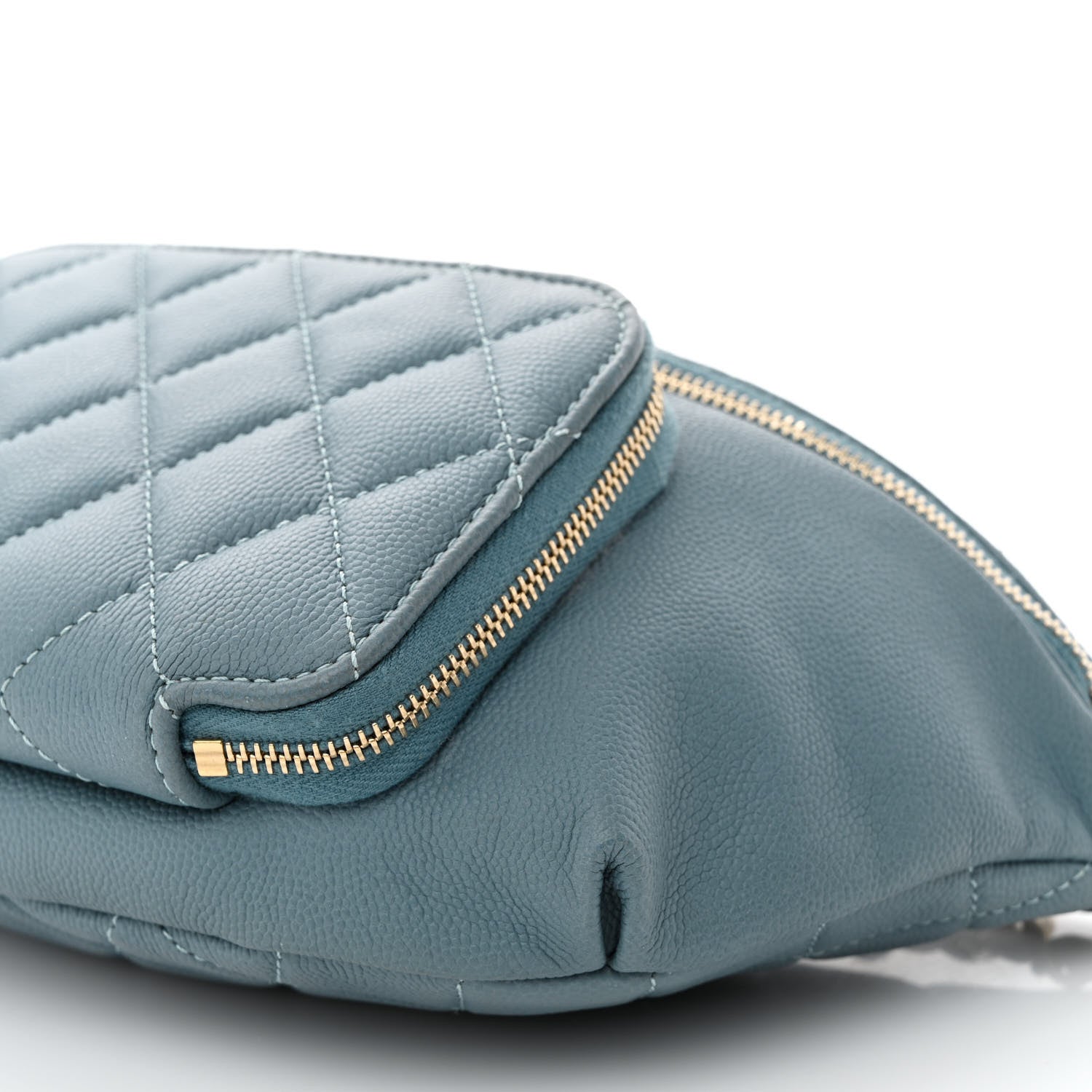 Chanel Caviar Quilted Business Affinity Waist Bag Blue 11 of 13