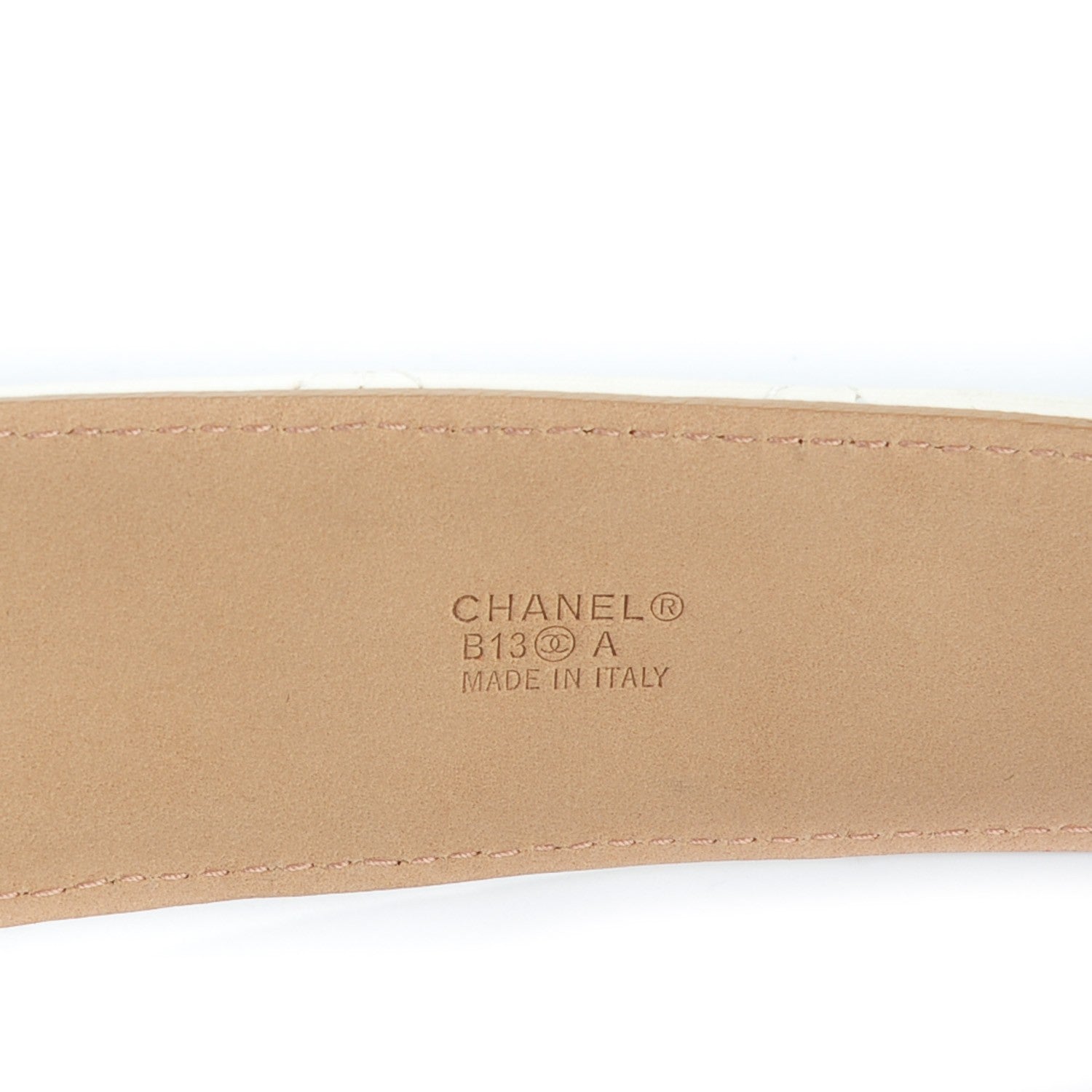 Chanel Lambskin Quilted CC Belt 100 40 Dark White 4 of 8