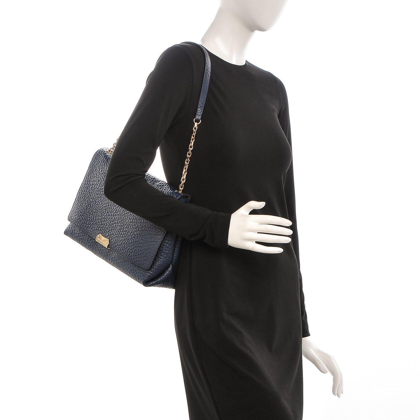 Signature Grain Large Mildenhall Shoulder Bag Blue