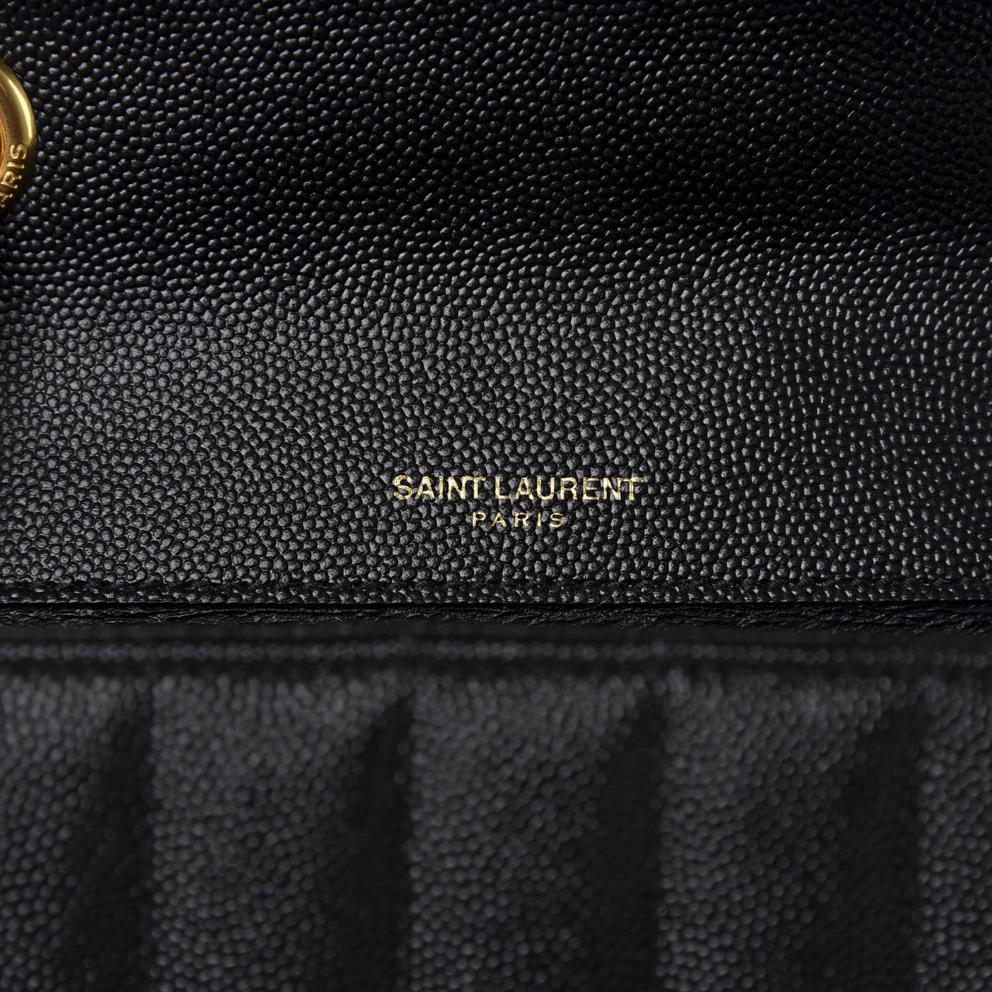 Grain De Poudre Matelasse Monogram Small Vicky Chain Bag Black
