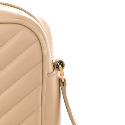 Saint Laurent Calfskin Matelasse Monogram Lou Camera Bag Dark Beige 14 of 17