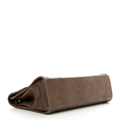 Chanel Crumpled Grained Calfskin Jumbo CC Crave Flap Brown 4 of 10