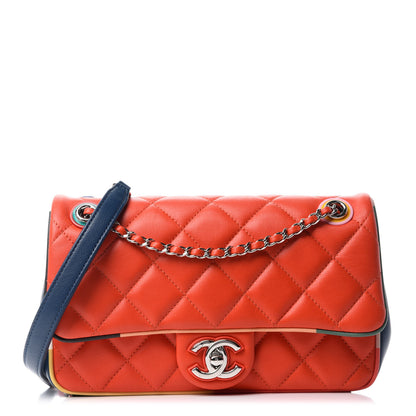 Chanel Lambskin Plexiglass Quilted Small Cuba Color Flap Red Multicolor 1 of 11