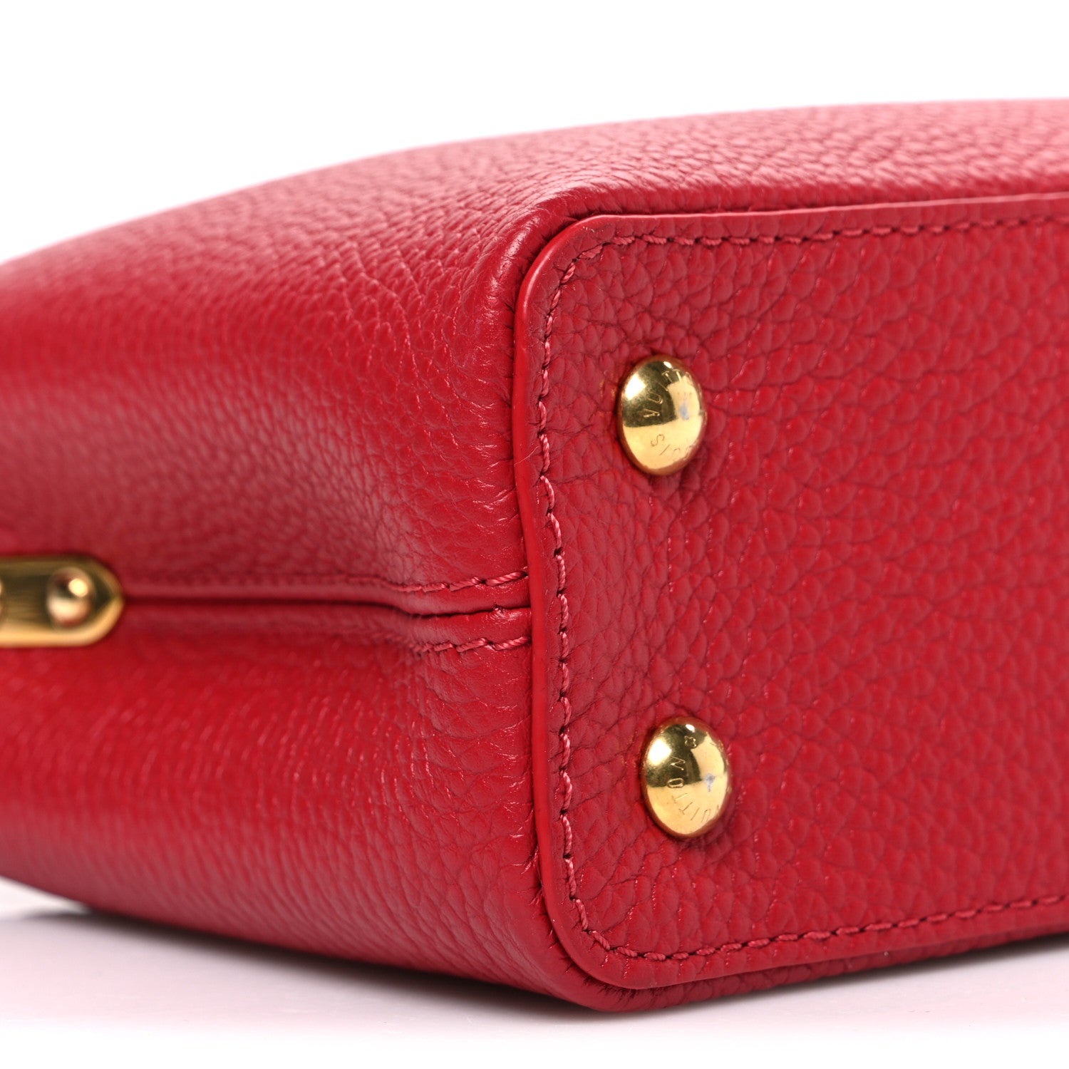 Louis Vuitton Taurillon Mini Capucines Scarlet 8 of 9