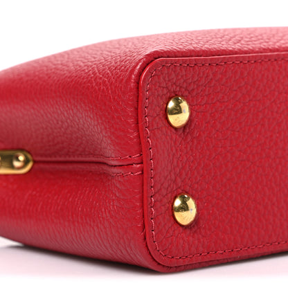 Louis Vuitton Taurillon Mini Capucines Scarlet 8 of 9