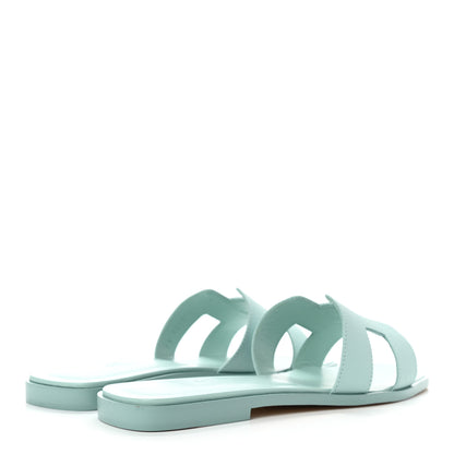 Hermes Epsom Oran Sandals 39 Vert Embrun 4 of 8