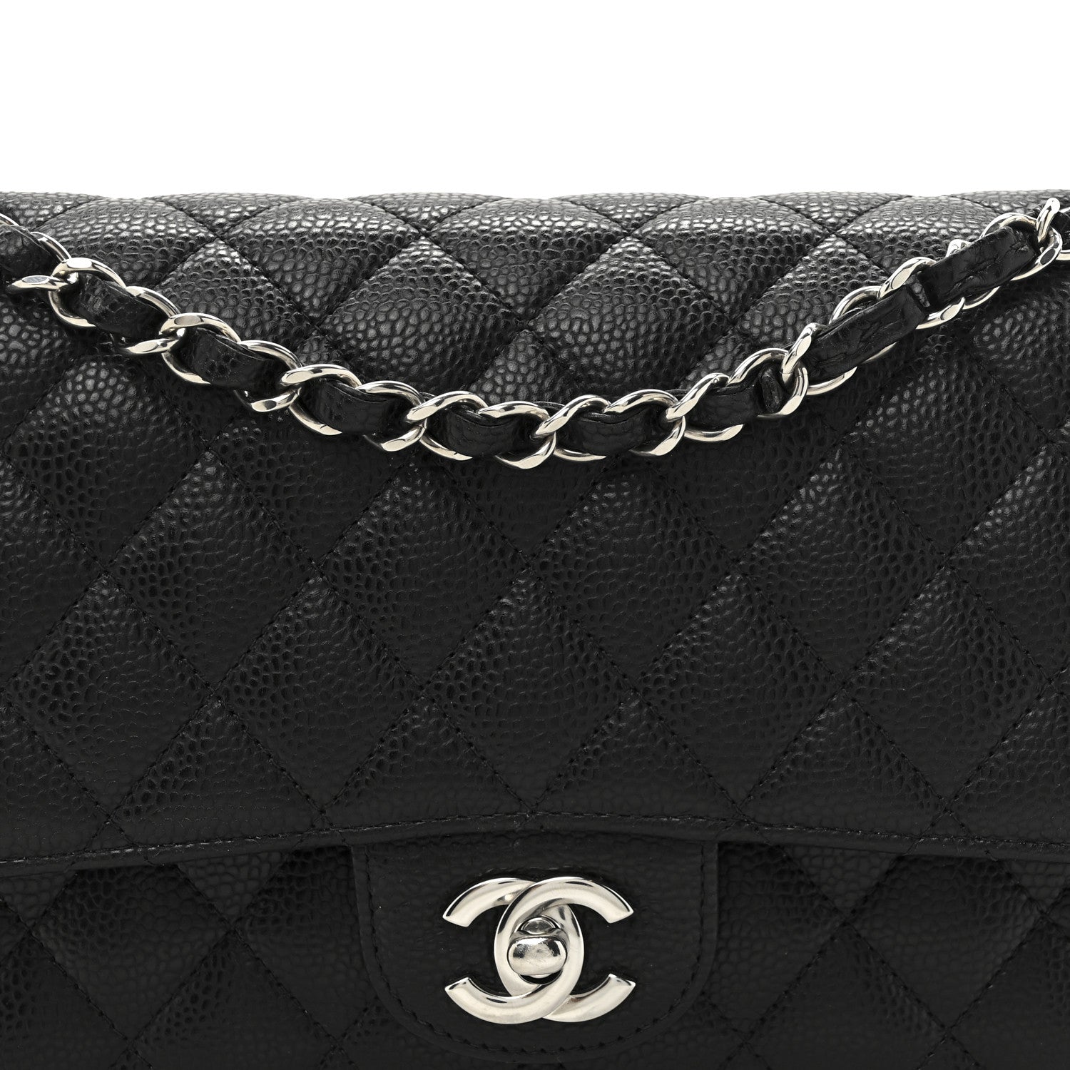 Chanel Caviar Quilted Medium Double Flap Black 7 of 10