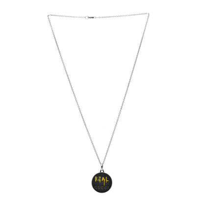 Gucci Sterling Silver Enamel Ghost Real Pendant Necklace 3 of 5