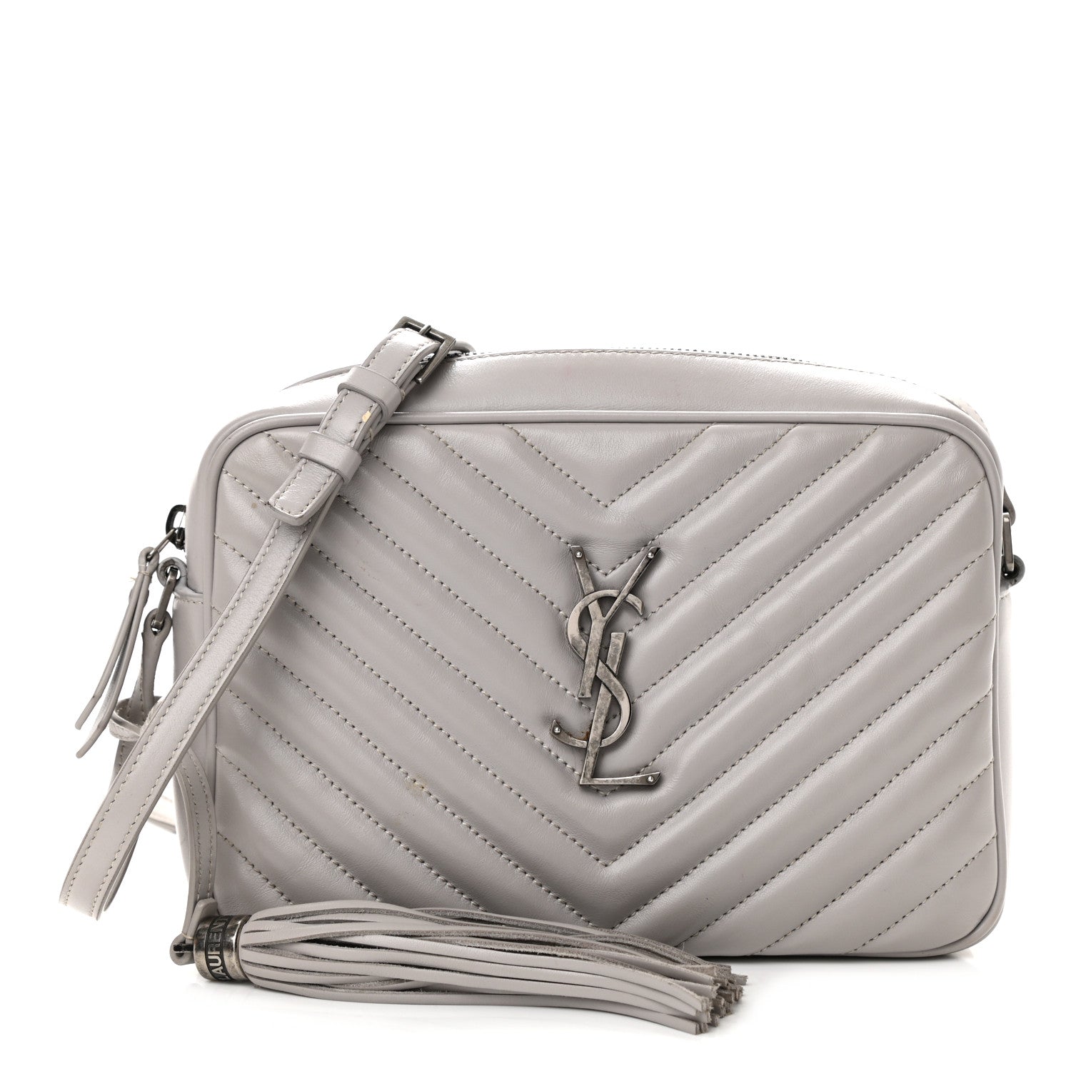 Saint Laurent Calfskin Matelasse Monogram Lou Camera Bag Granite 1 of 9