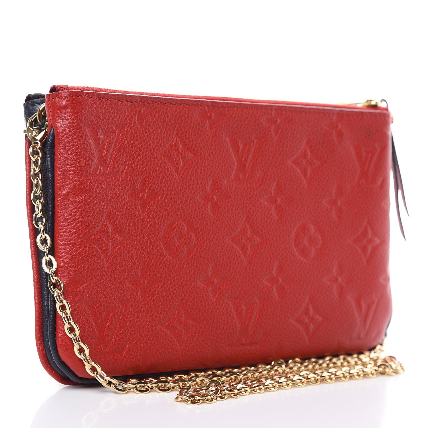 Louis Vuitton Empreinte Double Zip Pochette Marine Rouge 3 of 11