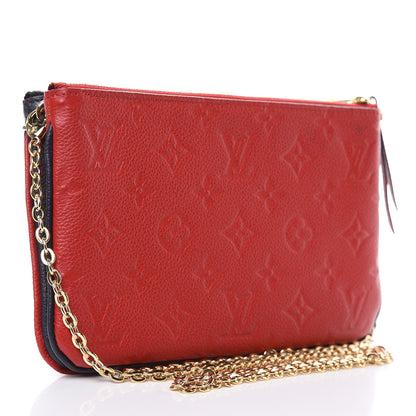 Louis Vuitton Empreinte Double Zip Pochette Marine Rouge 3 of 11