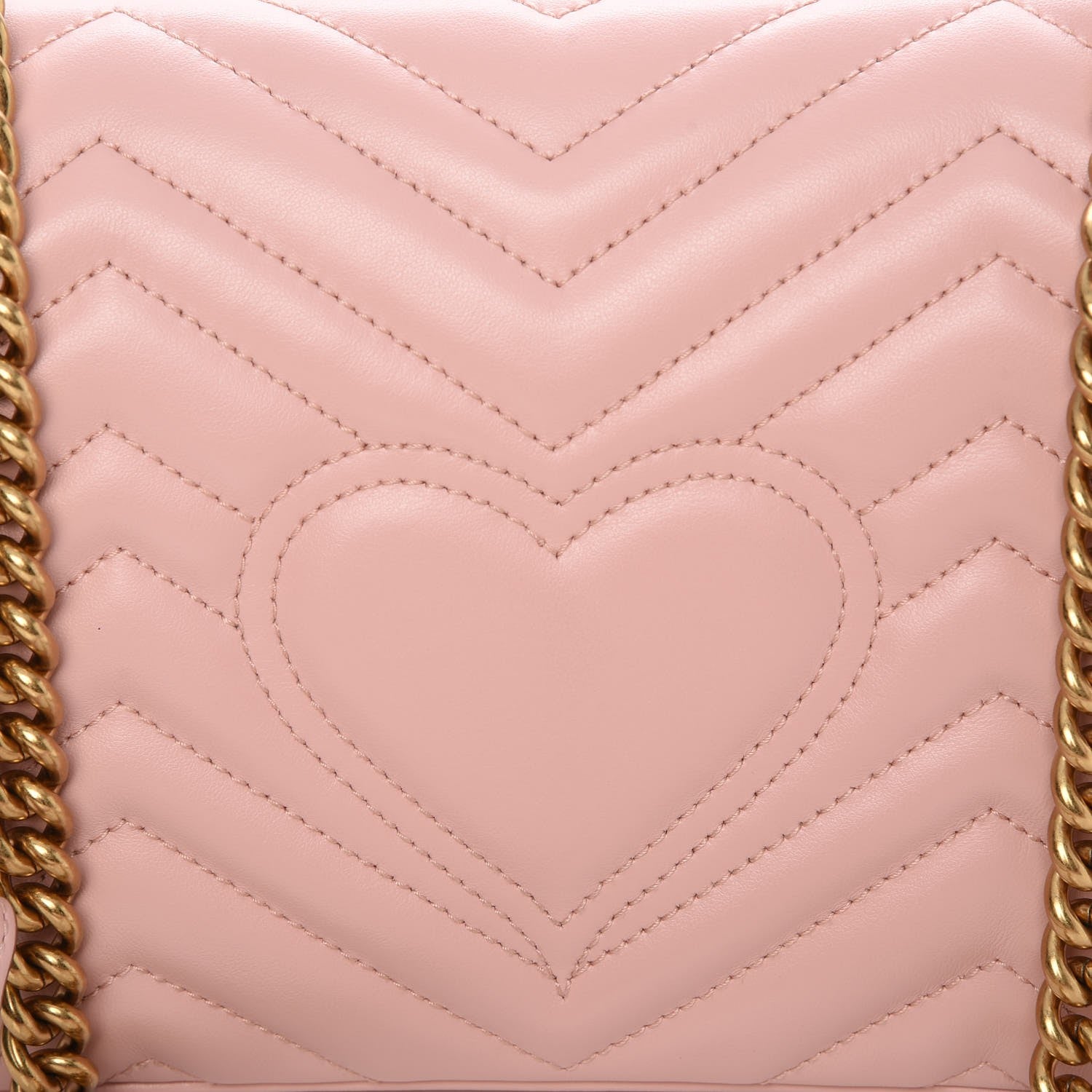 Gucci Calfskin Matelasse Small GG Marmont Shoulder Bag Perfect Pink 8 of 9
