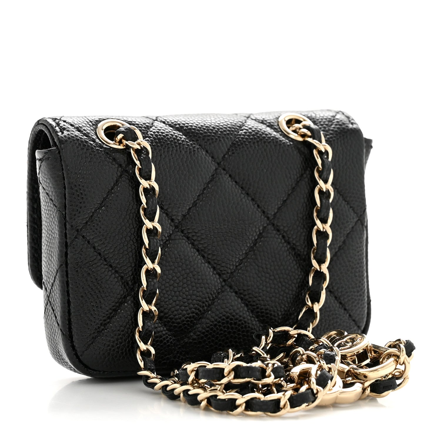 Chanel Caviar Quilted Mini Chain Belt Bag Black 3 of 12