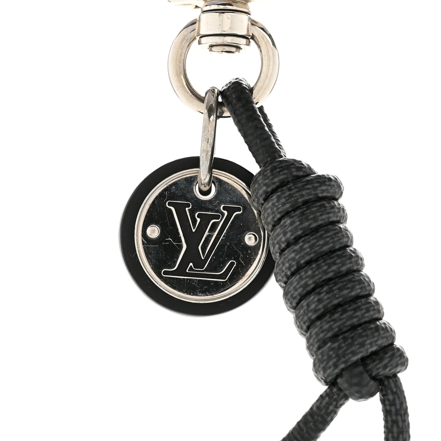 Palladium Damier Graphite Rope Bag Charm Key Holder