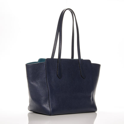 Gucci Dollar Calfskin Small Swing Tote Classic Marine Deep Cobalt 3 of 11