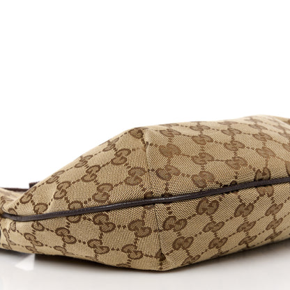 Gucci Monogram Medium Half Moon Hobo Dark Brown 10 of 11