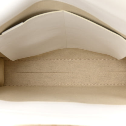 Burberry Monogram Canvas Smooth Calfskin Medium Pocket Bag White Beige 5 of 12