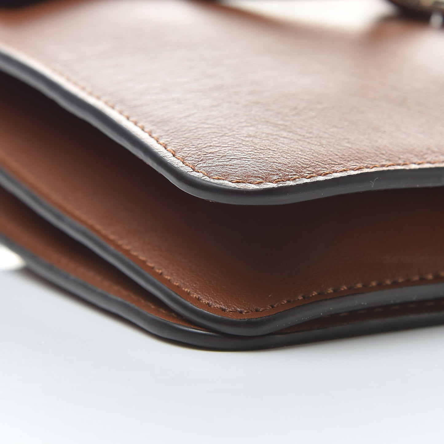 Suede Calfskin Mini Faye Bracelet Bag Tobacco