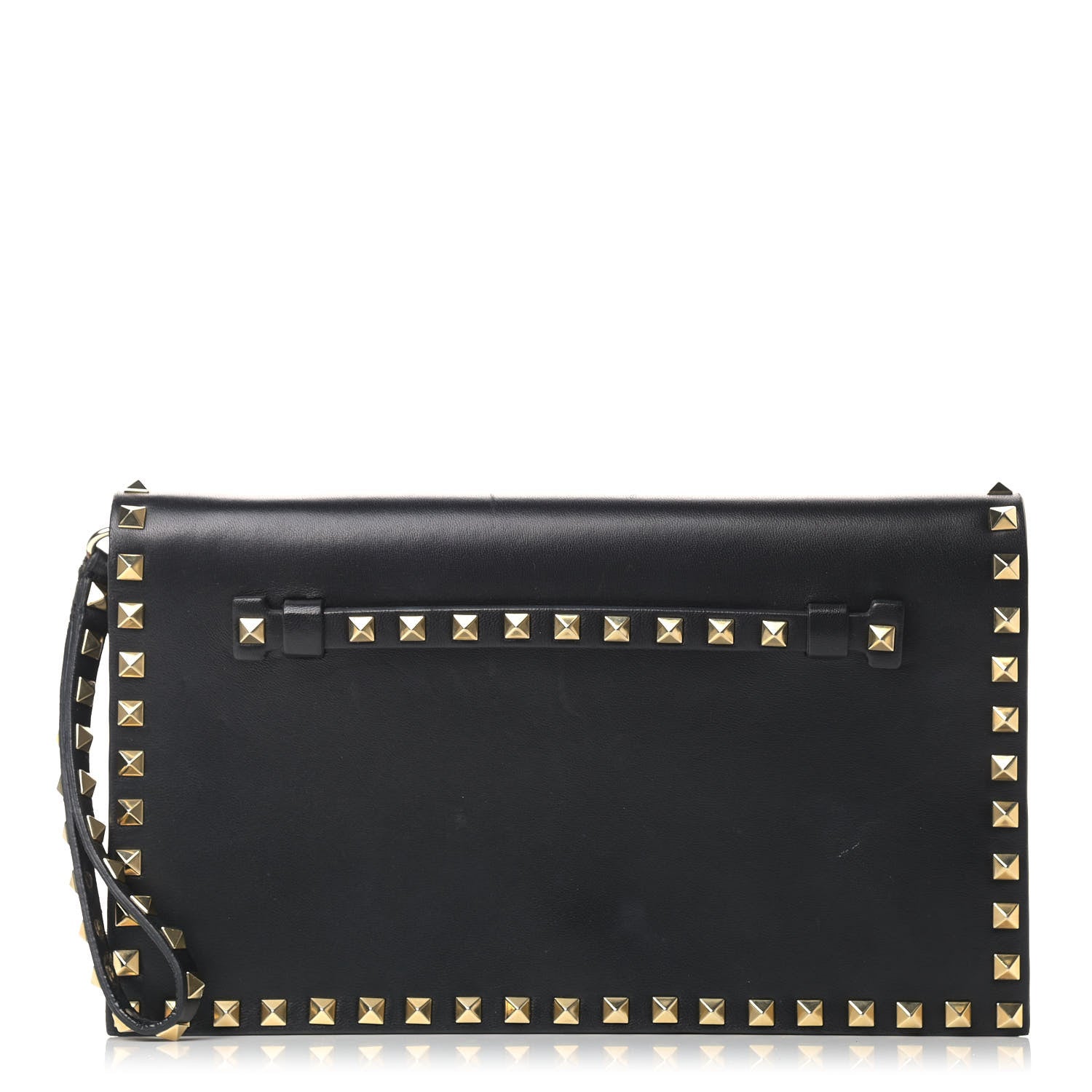 Valentino Garavani Nappa Rockstud Wristlet Clutch Black 1 of 11