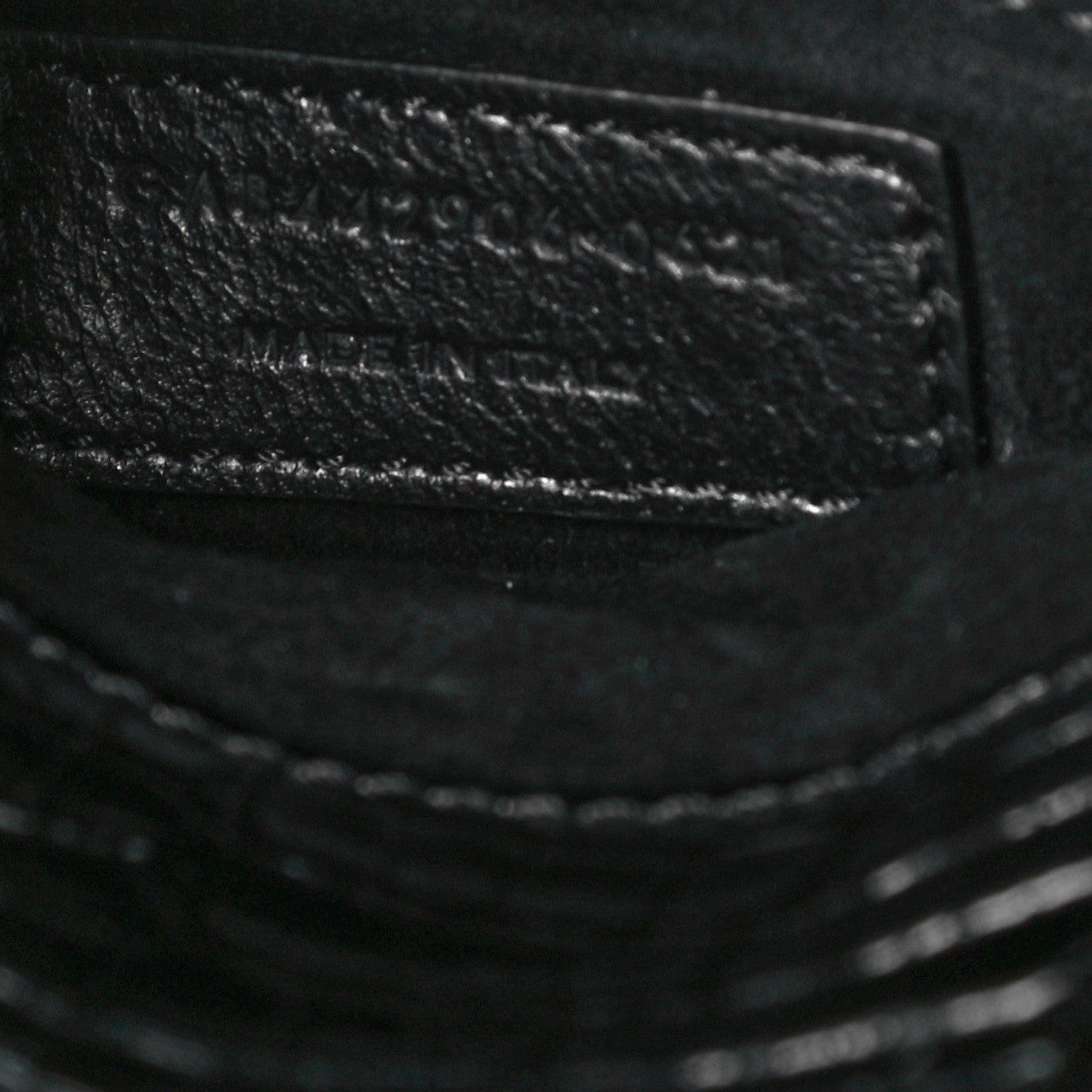 Saint Laurent Calfskin Crocodile Embossed Medium Monogram Sunset Black 8 of 13