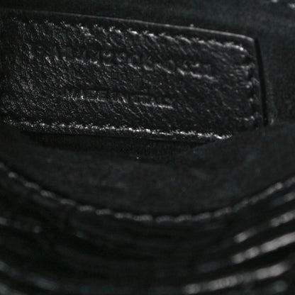 Saint Laurent Calfskin Crocodile Embossed Medium Monogram Sunset Black 8 of 13